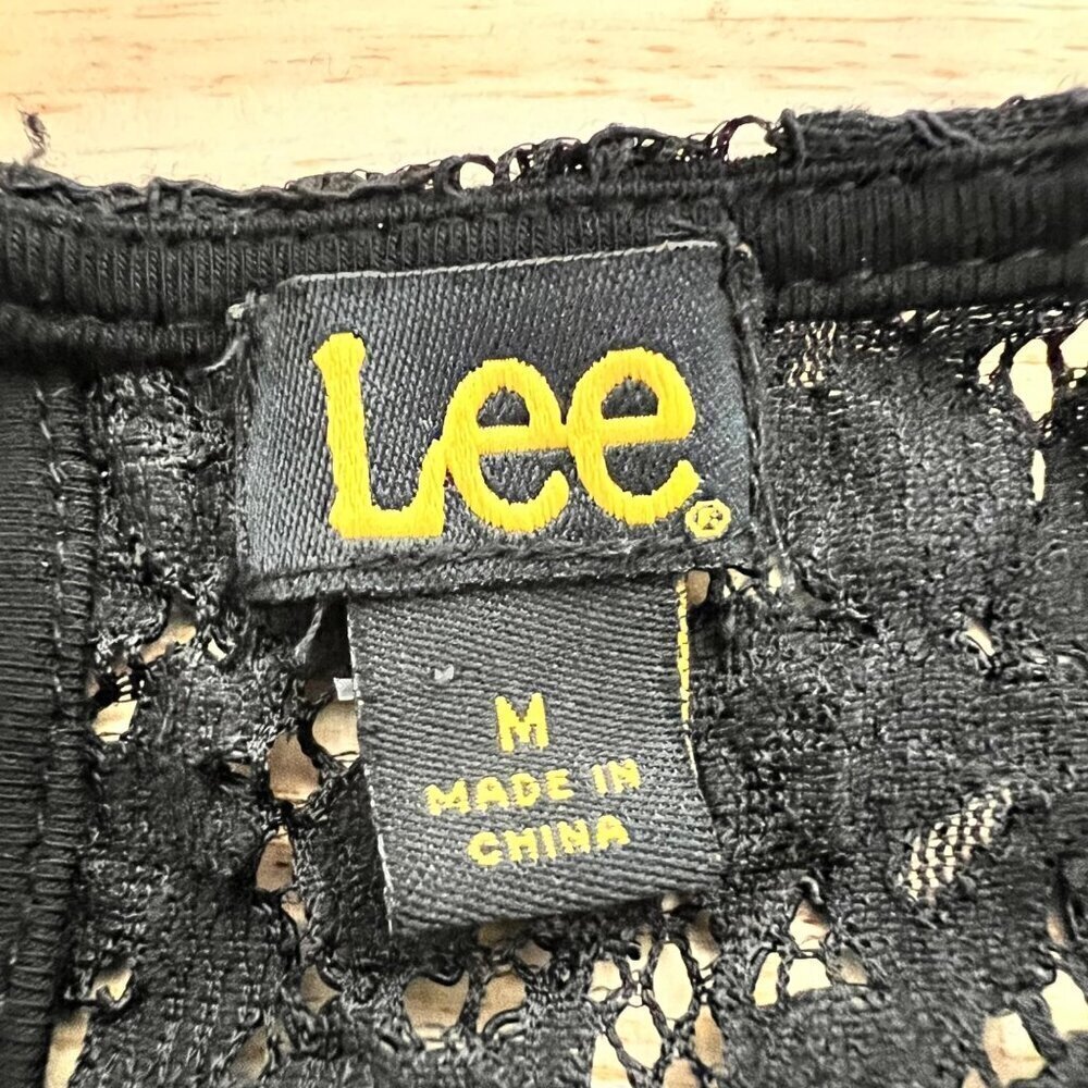 Lee Cold Shoulder Short Sleeve Lace Blouse Women’s Size M Keyhole Back Lined - Picture 8 of 9